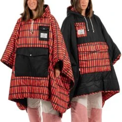 POLER Camp Poncho Reversible Camping Blanket With Hood -Sports Equipment 213ACU5601 HALB POLER Poncho Hal Black 5 2000xmain