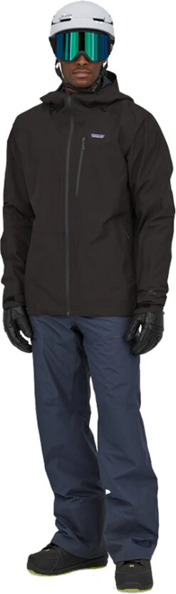 Patagonia Powder Town Waterproof Snowboard/Ski Jacket -Sports Equipment 31625 BLK TL3