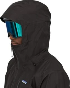 Patagonia Powder Town Waterproof Snowboard/Ski Jacket -Sports Equipment 31625 BLK TLHOOD