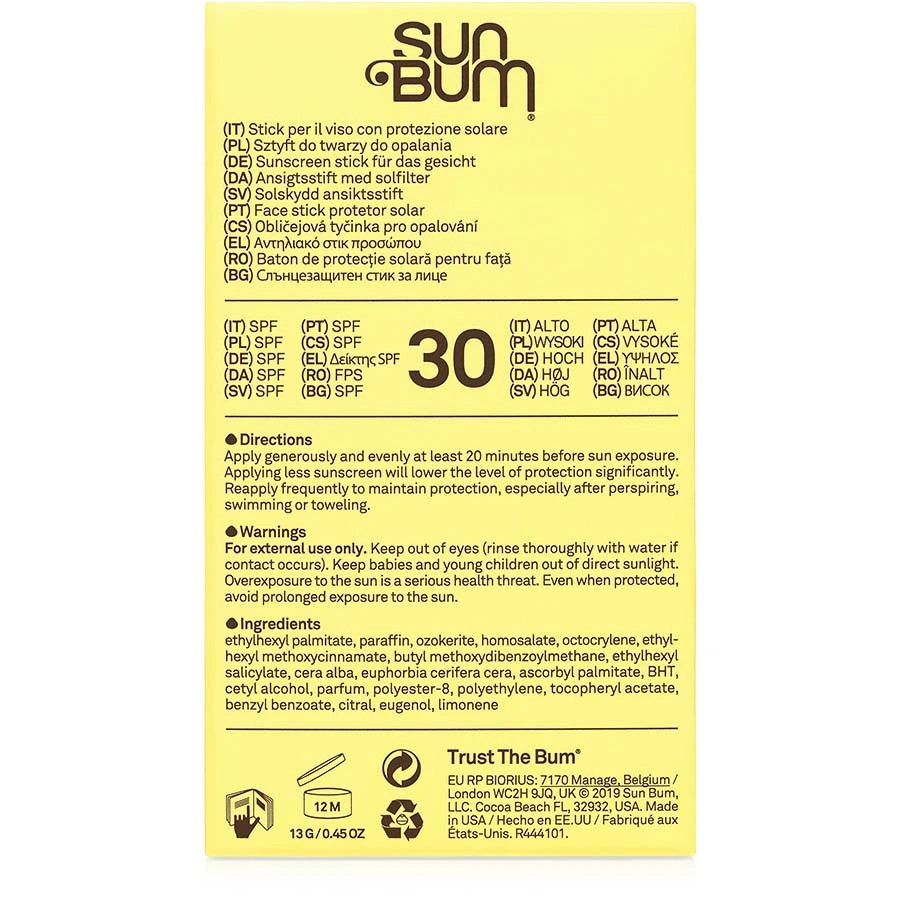 Sun Bum Original SPF 30 Sunscreen Face Stick 3 Sun Bum Original SPF 30 Sunscreen Face Stick - Image 3