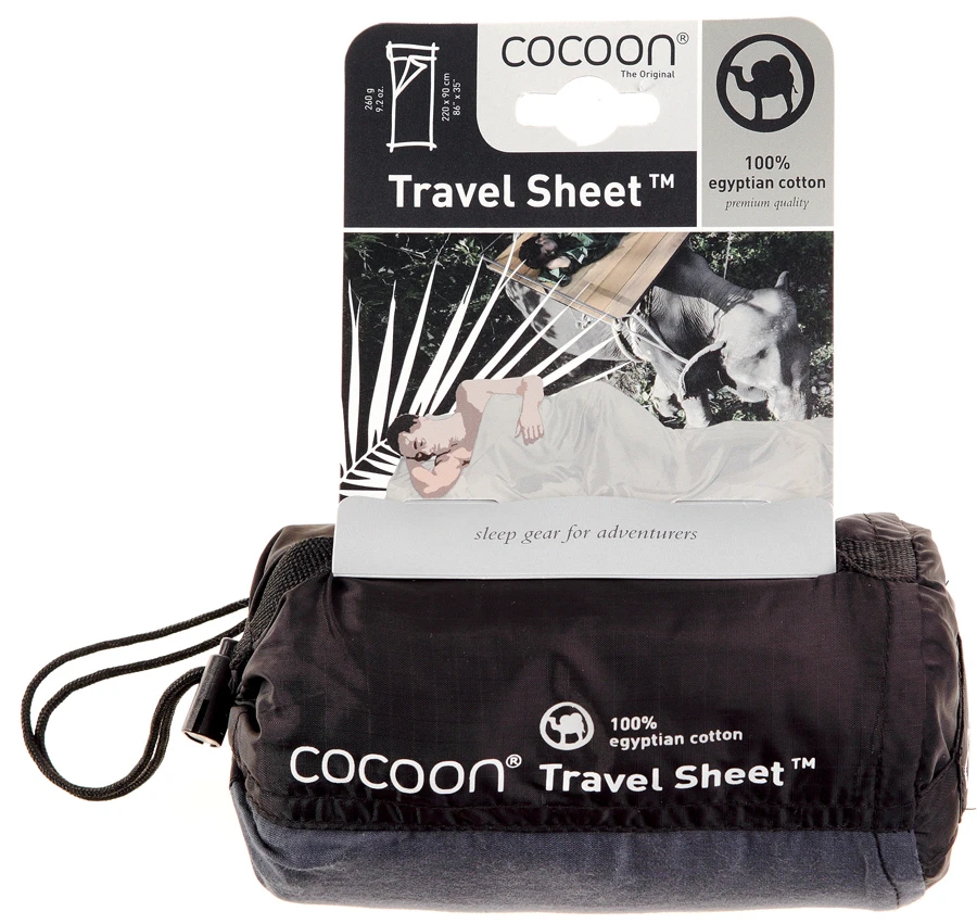 Cocoon TravelSheet Egyptian Cotton Sleeping Bag Liner 2 Cocoon TravelSheet Egyptian Cotton Sleeping Bag Liner - Image 2