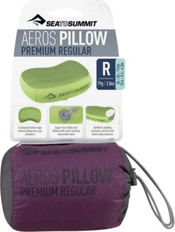 Sea To Summit Aeros Premium Inflatable Camping Pillow 23 Sea To Summit Aeros Premium Inflatable Camping Pillow -Sports Equipment APILPREMRMG AerosPremiumPillow Regular Magenta Packaging 01