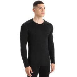 Icebreaker Merino 260 Technical Thermal Long Sleeve Top -Sports Equipment FW22 Men 260 Tech LS Crewe 104371001 1copy 2