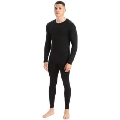 Icebreaker Merino 260 Technical Thermal Long Sleeve Top -Sports Equipment FW22 Men 260 Tech LS Crewe 104371001 3copy
