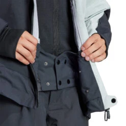 Adidas TERREX TechRock 3L Ski/Snowboard Jacket -Sports Equipment IB4218 10 APPAREL OnModel DetailView3 transparent