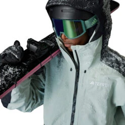 Adidas TERREX TechRock 3L Ski/Snowboard Jacket -Sports Equipment IB4218 18 APPAREL Photography HeroMrktngView7 transparent