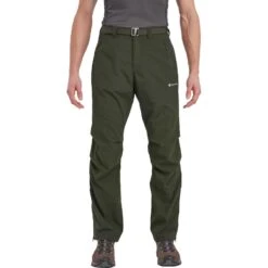 Montane Terra Pants Technical Softshell Trousers -Sports Equipment MTPNROAK TERRA PANTS REG LEG OAK GREEN 1