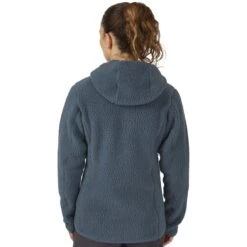 Rab Shearling Hoody Women's Full Zip Fleece Jacket -Sports Equipment Womens Shearling Hoody OrionBlue QFF 84 ORB Model Back 01copy