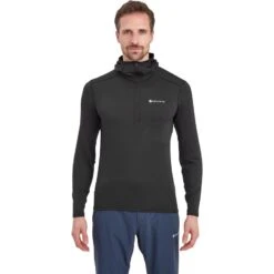 Montane Protium Lite Men's Pull-on Hooded Fleece -Sports Equipment fc0f0070 3fb8 498c b61c 0402f801a98d Black1 1