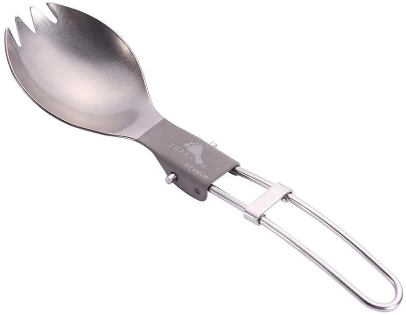 Titanium Folding Spork Ultralight Camping Cutlery 2 Titanium Folding Spork Ultralight Camping Cutlery - Image 2