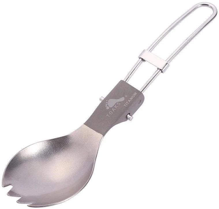 Titanium Folding Spork Ultralight Camping Cutlery 1 Titanium Folding Spork Ultralight Camping Cutlery