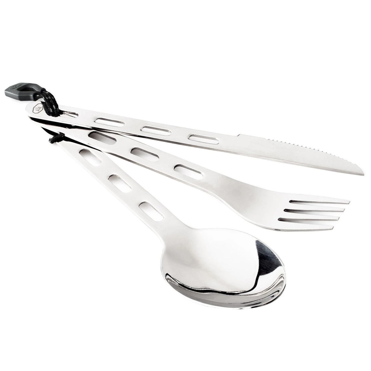 GSI Outdoors Glacier Stainless Ring Cutlery Set Camping Utensils 1 GSI Outdoors Glacier Stainless Ring Cutlery Set Camping Utensils