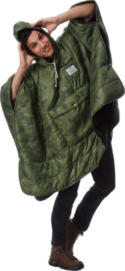 POLER Camp Poncho Reversible Camping Blanket With Hood -Sports Equipment poler 84023060956327copy